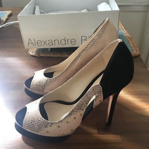 ALEXANDRE BIRMAN SNAKESKIN SUEDE PUMPS 8.5 - Picture 2 of 8